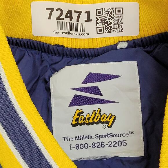 Vintage Eastbay Pullover Windbreaker Large 23x23 Boxy Blue - Picture 6 of 15